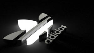 Wallpaper logo monocrom Adidas — True Black Fundal