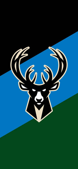 Fond de ecran logo negru Milwaukee Bucks — iPhone 15 Pro Fundal