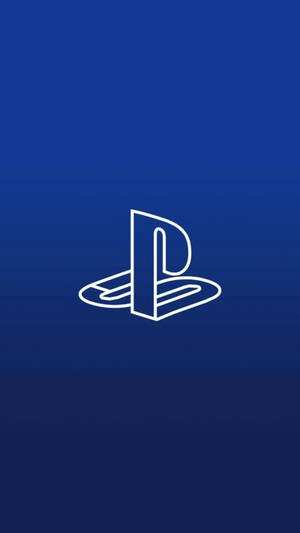 Logo PS4 3D Albastru — Albastru închis estetic GIF Fundal