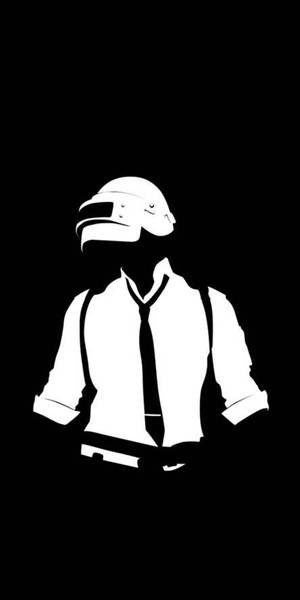 Logo PUBG Alb-Negru — 18:9 Fundal
