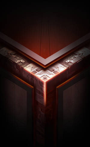 Fond de ecran logo telefon Asus ROG temă roșie — Galaxy Tab S10 Ultra Fundal