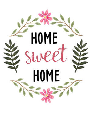 Fond de ecran Logo simplu Home Sweet Home — 4:5 Fundal