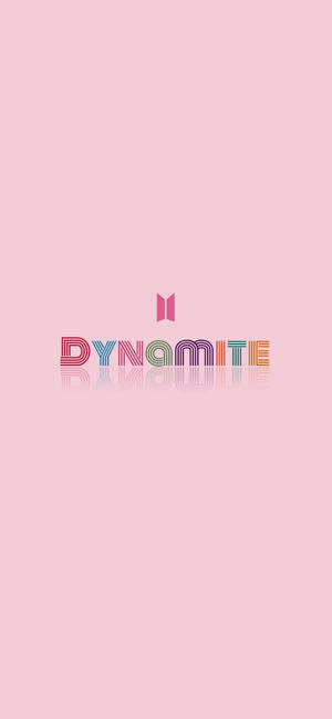 Logo simplu roz BTS Dynamite — Logo bts GIF Fundal