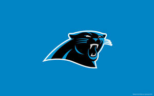 Fotografie de fundal pentru desktop cu logo-ul echipei de fotbal Carolina Panthers, albastru deschis.