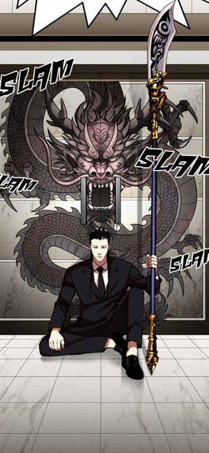 Wallpaper Lookism Xiaolong Cu Armă — iPhone 14 Fundal