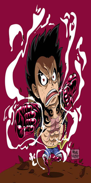 Tapet Luffy Gear 4 Artă Distorsionată — Luffy gear 4 Fundal