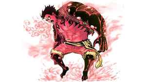 Fond de ecran Luffy Gear 4 Corp Roșu — Luffy gear 4 Fundal