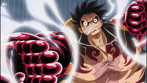 Fond de ecran Luffy Gear 4 Față Deformată — Luffy gear 4 Fundal