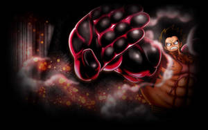 Luffy Gear 4 în formă de luptă wallpaper — Luffy gear 4 Fundal
