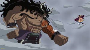 Luffy Gear 4 și Kaido în formă umană wallpaper — Luffy gear 4 Fundal