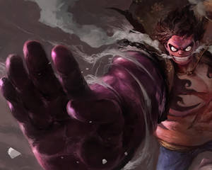 Luffy Gear 4 Zâmbet Ciudat wallpaper — Luffy gear 4 Fundal