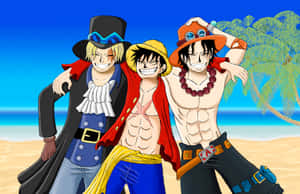 Luffy în acțiune împotriva lui Doflamingo — MacBook Air M4 Fundal