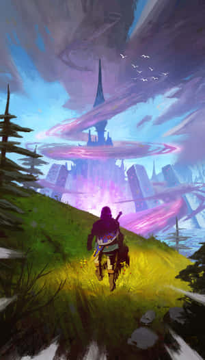 Lume Fantastică Autentică: Călătorie prin Hyrule în The Legend of Zelda — Legend of zelda GIF Fundal