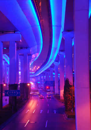 Imagini cu estetică albastru neon — Albastru neon estetic Fundal