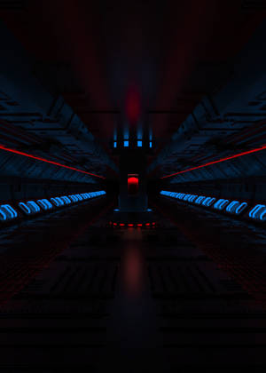 Wallpaper cameră futuristă cu lumini albastru deschis — OnePlus Pad Fundal