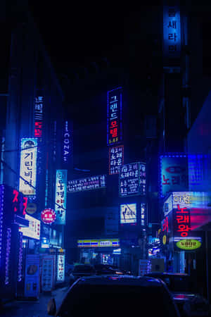 Fundal cu oraș neon — Oraș neon Fundal