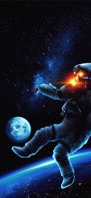 Astronaut iPhone — iPhone 15 Fundal