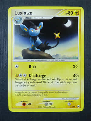 Luxio Pokemon carte de joc fundal albastru — Pokémon Sabie și Scut Fundal