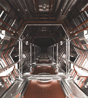 Fond de ecran preview tunel, coridor, perspectivă, artă, sci-fi — Galaxy Z Fold Fundal