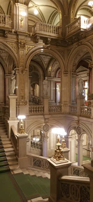 Vedete Majestuoasă a Catedralei din Viena în Amurg — Vivo X300 E Fundal