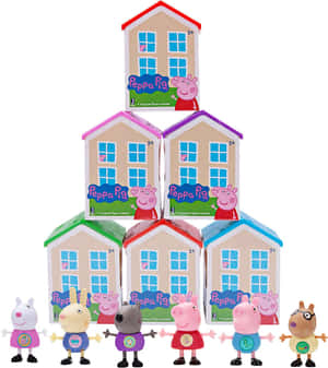 Imaginați cu familia Peppa Pig — Galaxy Z Flip 8 Fundal