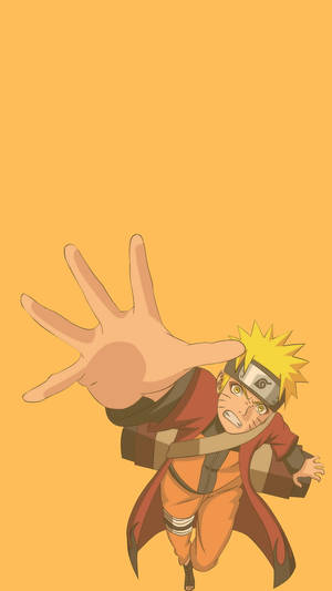 Mână Naruto Anime Minimalist pentru Telefon — Naruto Fundal