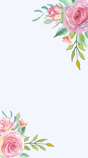 Margine cu Floare pentru iPhone — Floral iPhone Fundal