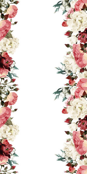 Margine Florală Iphone — Floral iPhone Fundal