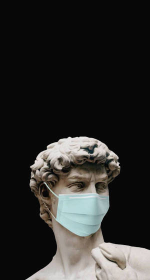 Tapet cu Mască Amuzantă Estetică de Statuie Grecească — Amuzant estetic Fundal