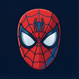 O pictogramă vectorială minimalistă a măștii lui Spiderman cu emblema păianjenului. — Spiderman Fundal