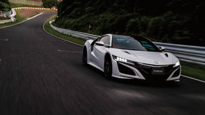 Tapet mașină 4K alb perlat Honda NSX — Mașină 4K GIF Fundal