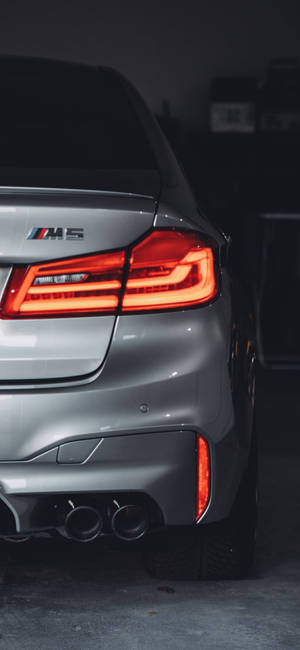 Mașină BMW M5 Gri iPhone — iPhone 12 Fundal