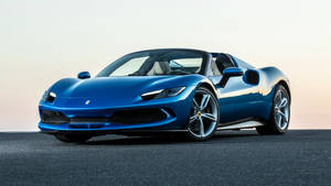 Mașină Ferrari Albastră 5120X1440