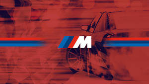 Mașină Roșie Fum Logo BMW M — Bmw Fundal