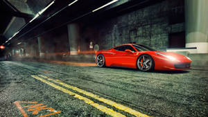 Tapet cu mașină roșie cool Ferrari — Mașini cool Fundal