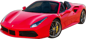Mașină sport decapotabilă Ferrari roșie