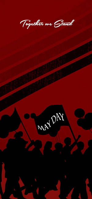 May Day negru și roșu wallpaper — iPhone Air Fundal