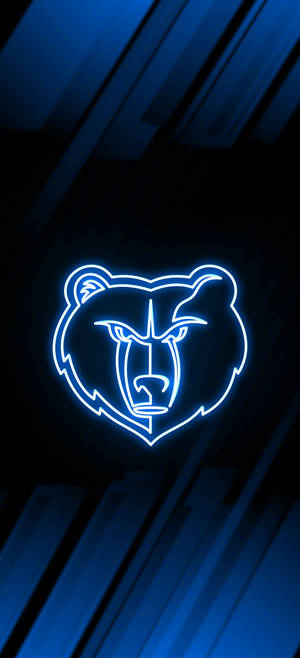 Wallpaper Memphis Grizzlies Neon Albastru — iPhone 18 Pro Fundal