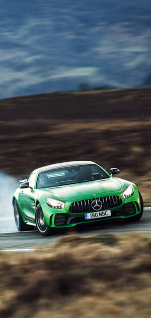 Mercedes AMG iPhone Verde Racing — iPhone 13 Pro Max Fundal