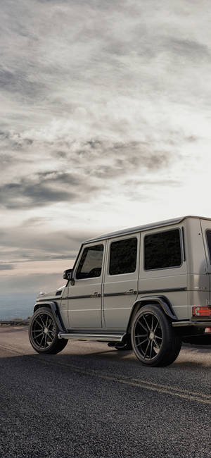 Mercedes Benz Alb Wagon iPhone — iPhone 12 Pro Fundal
