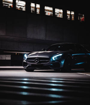 Mercedes Benz strălucire în întuneric wallpaper — Galaxy Z Fold 6 Fundal