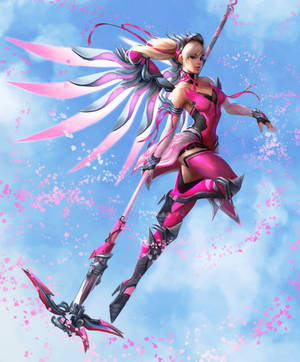 Fond de ecran Mercy Roz cu Aripioare — Motorola Razr Ultra 2026 Fundal