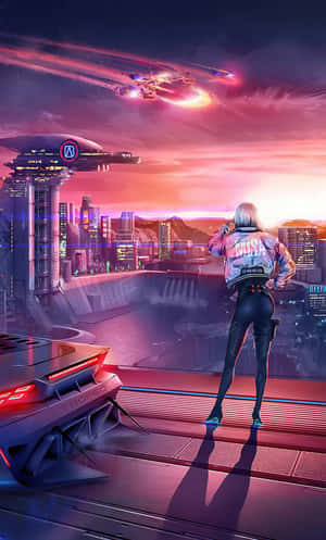 Cyberpunk Night City — Tecno Megapad Fundal