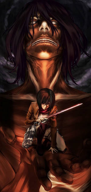 Mikasa Attack on Titan iPhone — iPhone 13 Pro Fundal
