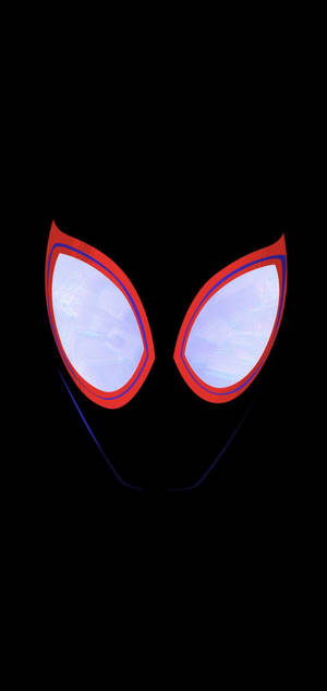 Miles Morales minimalist eyes on black backdrop wallpaper — iPhone 15 Fundal