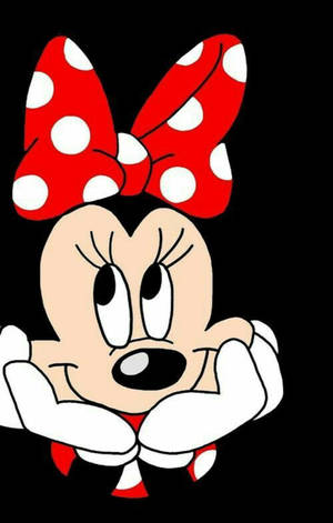 Fond de ecran Minnie Mouse visând cu ochii deschiși — Galaxy Tab S9 FE Fundal