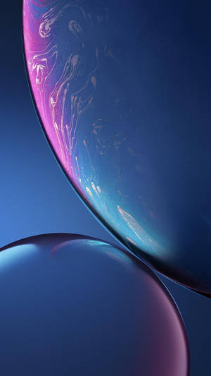 Fond de ecran iPhone XR cu două baloane abstracte albastru închis — iPhone Xr Fundal