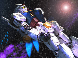 Mobile Suit Gundam sub ploaie torențială — Gundam GIF Fundal