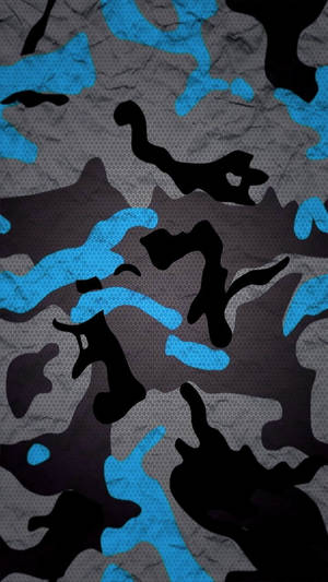 Model camuflaj albastru pentru iPhone în 8K — Artă abstractă Fundal