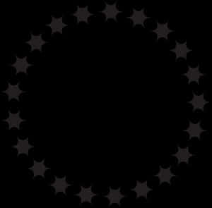Descărcare Jpg Alb Negru Cerc de Stele Clipart - Vector Cerc cu Stele Png